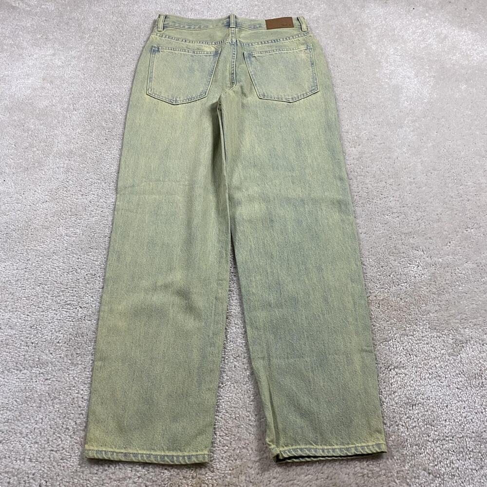 Madewell The Dadjean Jeans Womens 23 Yellow Light Wash Straight Leg Denim